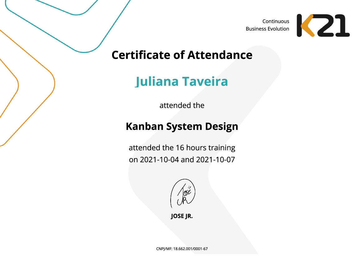Certificado K21